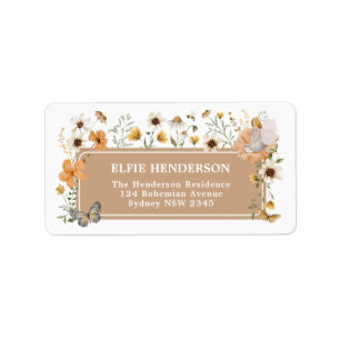 Blonde Fairy Wildflower Garden Retouradres Etiket
