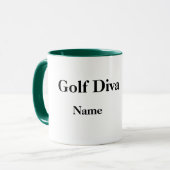 Blonde Femme Golfer Mug (Devant gauche)