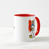 Blonde Femme Peintre Nom Mug (Devant droit)