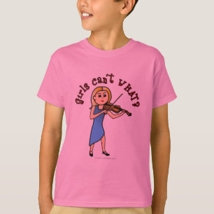 Blonde Girl die Violin speelt T-shirt