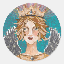 Blonde Guardian Angel Princess Priestess Paloma Ronde Sticker