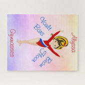 Blonde Gymnaste Hazel Eyes Gymnastique Puzzle (Horizontal)