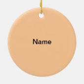 Blonde haarverpleegster keramisch ornament (Achterkant)