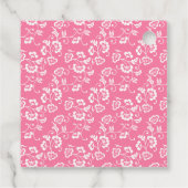 Blonde Hair Ballerina Pink Birthday Hartelijk dank Bedankjes Labels (Achterkant)