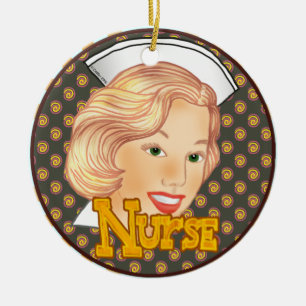 Blonde Hair Nurse Ornament
