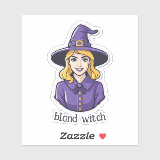 blonde heks sticker (Vel)