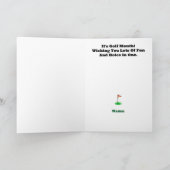 Blonde Homme Golfer Carte de voeux (Intérieur)