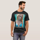 Blonde in een Bikini Underwater T-Shirt (Voorkant volledig)