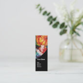 BLONDE IN RED Monogram Beauty, Makeup, Hair Salon Mini Visitekaartje (Staand voorkant)