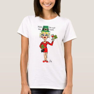 BLONDE JILLIE: "KISS ME.. IK BEN NIET IRISH" T-SHIRT