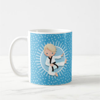 Blonde Karate Boy Judo Martial Arts Koffiemok