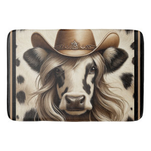 Blonde Landelijke Cowgirl Grappig Badmat