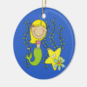 Blonde Meermin Keramisch Ornament (Links)