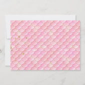 Blonde Mermaid Invitation de fête d'anniversaire (Dos)