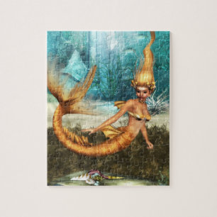 Blonde Mermaid Legpuzzel
