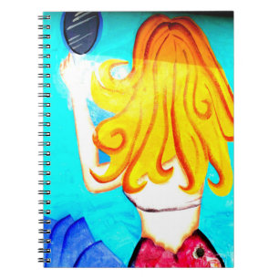 blonde mermaid notebook notitieboek