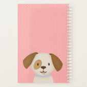 Blonde mignonne Anniversaire fille et chiot (Dos)