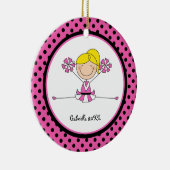 Blonde mignonne Haired Pom-pom girl Ornement de No (Droite)