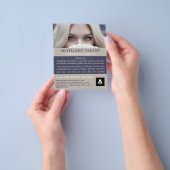 Blonde Model, Modellenbureau, modelagent Flyer (Hand)