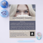 Blonde Model, Modellenbureau, modelagent Flyer (Enkel)