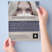 Blonde Model, Modellenbureau, modelagent Flyer (Hand)
