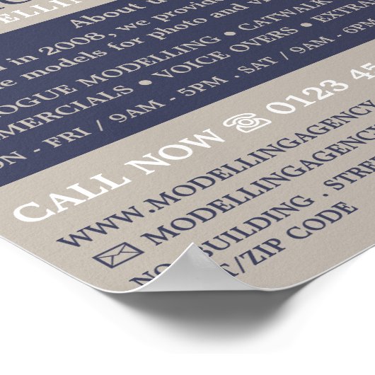 Blonde Model, Modellenbureau, modelagent Poster (Hoek)