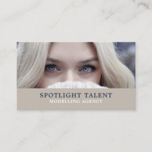Blonde Model, Modellenbureau, modelagent Visitekaartje