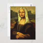 Blonde Mona Lisa Briefkaart (Voorkant / Achterkant)