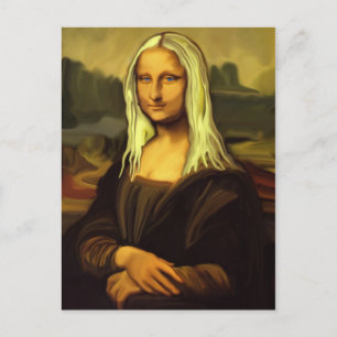 Blonde Mona Lisa Briefkaart