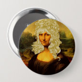 Blonde Mona Lisa Ronde Button 4,0 Cm (Voorkant /achterkant)