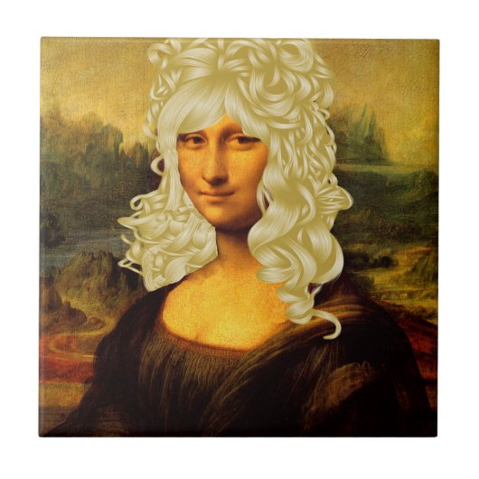 Blonde Mona Lisa Tegeltje (Voorkant)
