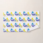 Blonde nage Sirène fille pourpre Queue Océan Mer (Serviette à main)