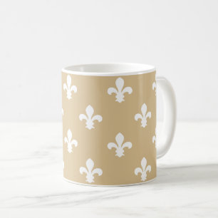Blonde Neutral Fleur de Lys Koffiemok
