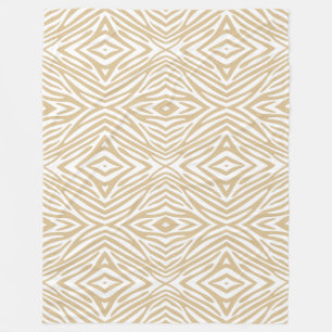 Blonde Neutrale Zebra Fleece Deken