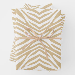 Blonde Neutrale Zebra Inpakpapier Vel