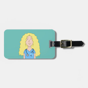 Blonde Nurse Bagagelabel