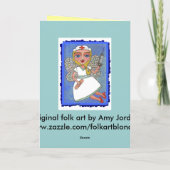 Blonde Nurse Fairy - RN LPN carte de féerie (Dos)