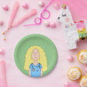 Blonde Nurse Papieren Bordje (Feest)