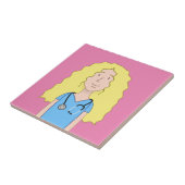Blonde Nurse Tegeltje (Zijkant)