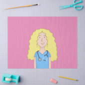 Blonde Nurse Tissuepapier (Craft)
