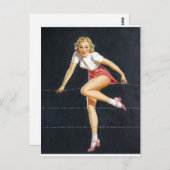 Blonde op draad briefkaart (Voorkant / Achterkant)