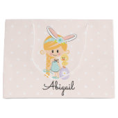 Blonde personnalisée de bandeau de lapin de sac de (Devant)