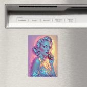 Blonde Pin-Up Chocolate Easter Egg Magneet (Insitu (Vaatwasser))