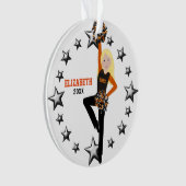 Blonde Pom Squad en orange et noir (devant)