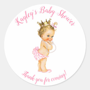 Blonde Princess  - gepersonaliseerde favoriete Sti Ronde Sticker