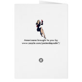   Blonde Retro Glamor Girl Pinup (Achterkant)