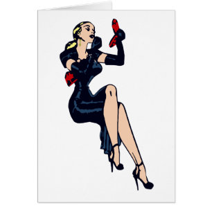  Blonde Retro Glamor Girl Pinup