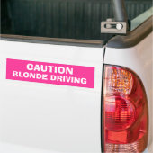 Blonde rijden bumpersticker (Op Truck)