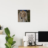 Blonde Saluki Dog Poster (Thuiskantoor)