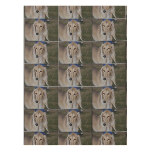 Blonde Saluki Dog Tafelkleed (Voorkant)